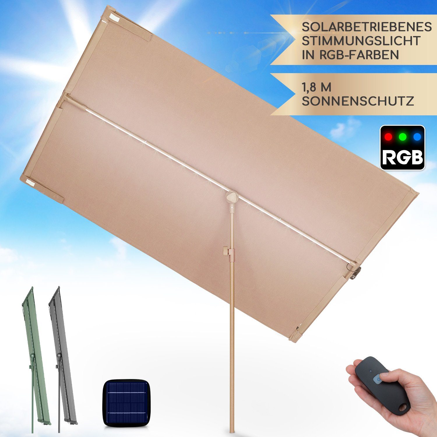 blumfeldt Sonnenschirm blumfeldt Bayonne Sonnenschirm 130 x 180 cm