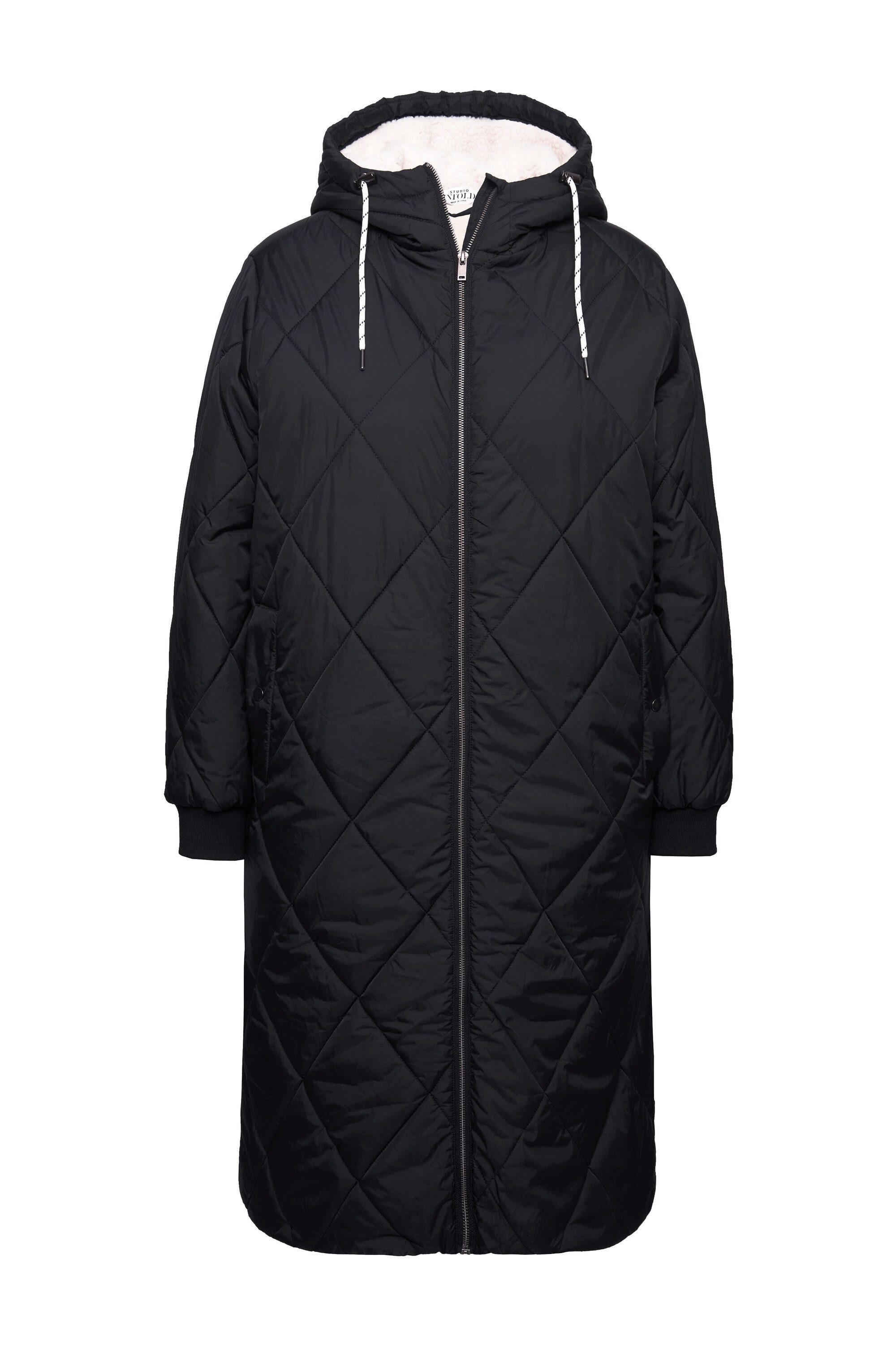 Studio Untold Wintermantel Steppmantel Loose Shape Kapuze 2-Wege-Zipper günstig online kaufen