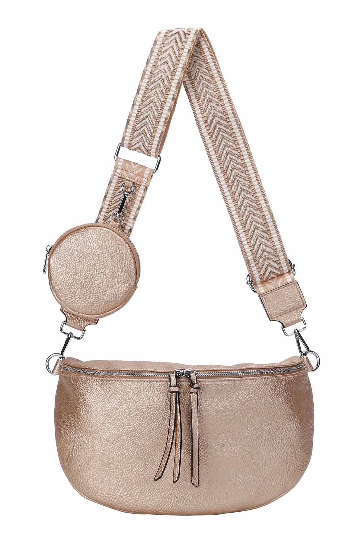 ITALYSHOP24 Gürteltasche Damen XL Gürtel- Bauchtasche Umhängetasche Cross Bodybag Handytasche, LEICHT Gewicht ZUSATZ Tasche Brusttasche Schultertasche Taschengurt