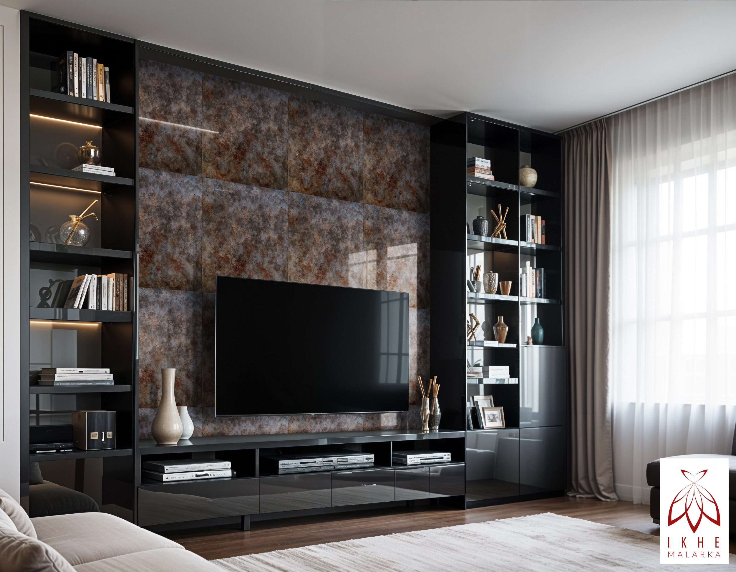 IKHEMalarka 3D Wandpaneel SPC Fliesen Imitat Wandverkleidung Platten Bad Küche, BxL: 60,00x60,00 cm, 0,36 qm, (0,36 m², 60x60cm - 1 Stück) Betonoptik Marmor Steinoptik