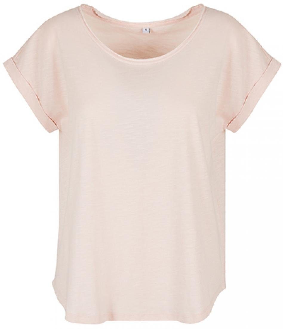 Build Your Brand Rundhalsshirt Damen Long Slub Tee / Hinten extra lang gesc günstig online kaufen