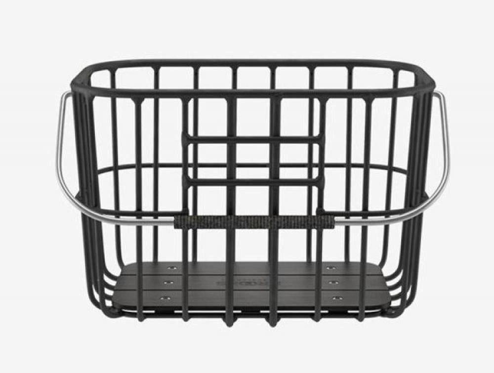 BROOKS ENGLAND Fahrradkorb BROOKS Hoxton Basket Black - eleganter Fahrradkorb 25 Liter aus Alumin