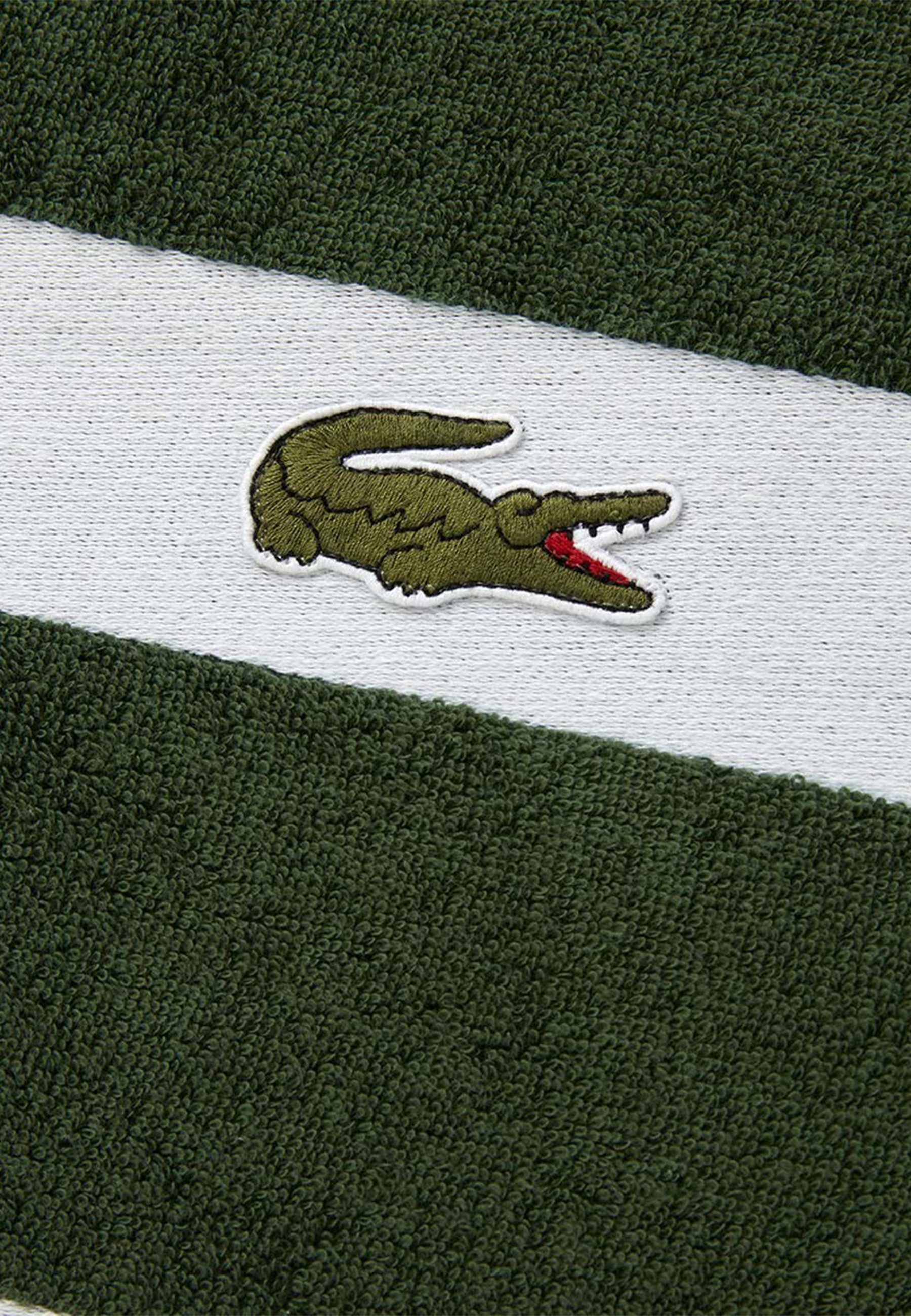 Lacoste Badetuch LCASUAL, Frottier (1-St), mit Label-Applikationen und Bordüre