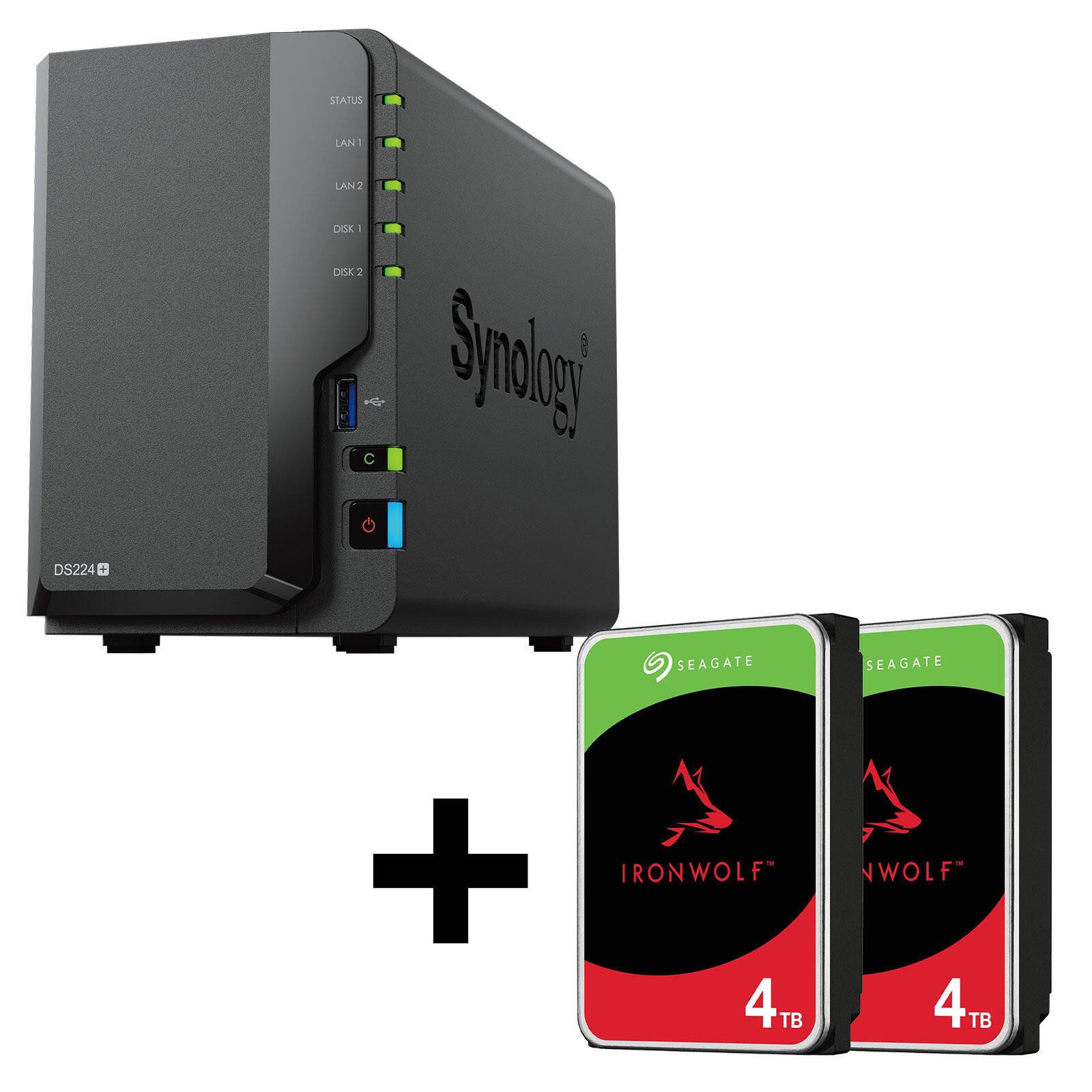 Synology Synology DS224+ + Seagate ST4000VN006 HDD-NAS-Festplatte