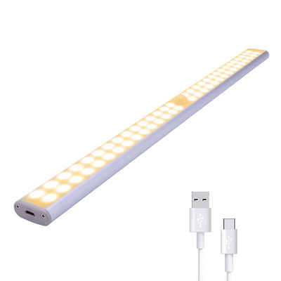 Sunicol LED Unterbauleuchte LED-Schrankleuchte, Bewegungssensor, tragbarer Lichtstreifen, 40CM, Weiß, Warmweiß