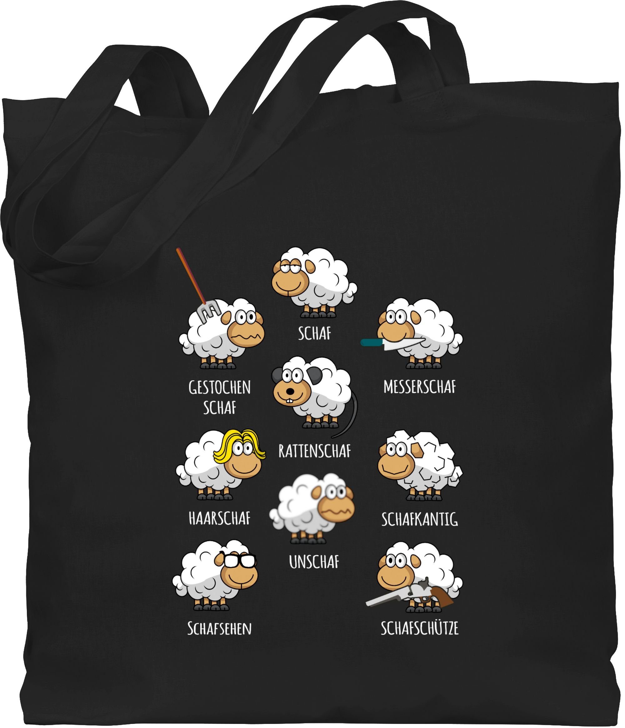 Shirtracer Umhängetasche Schafe Schäfchen Schäfer Schaf Sheep Schafbauer Lustig Witzig, Schaf