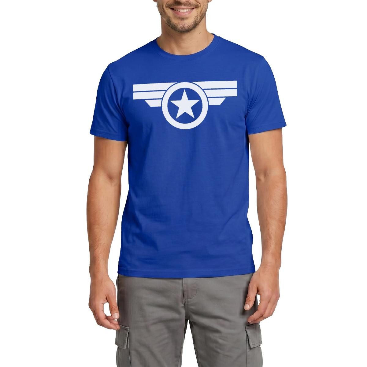 T-Shirt Avengers Captain America Sternmotiv Männer T-Shirt