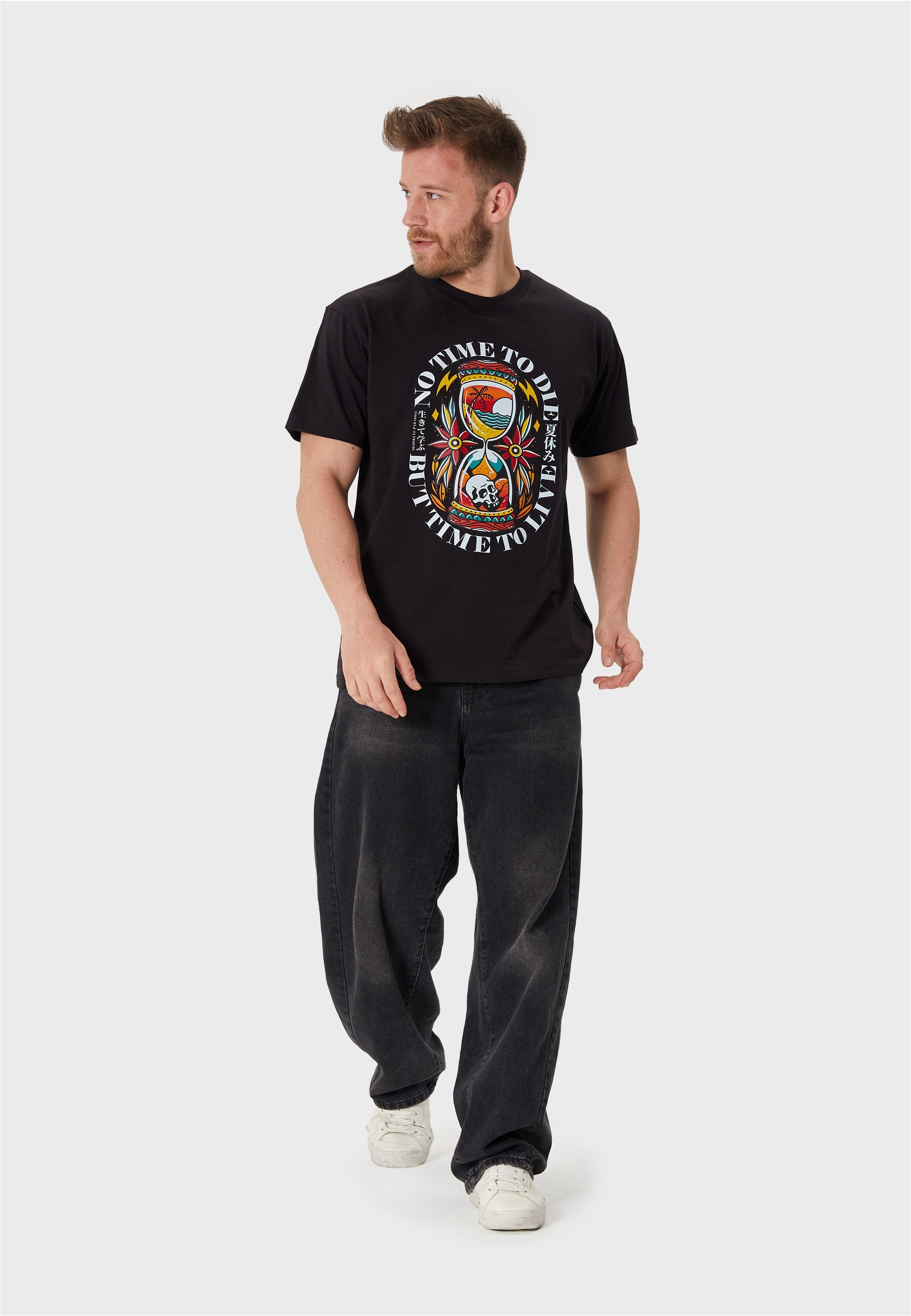 Oldskull T-Shirt Wrldvibe Time To Live (1-tlg) mit angesagtem Frontprint günstig online kaufen