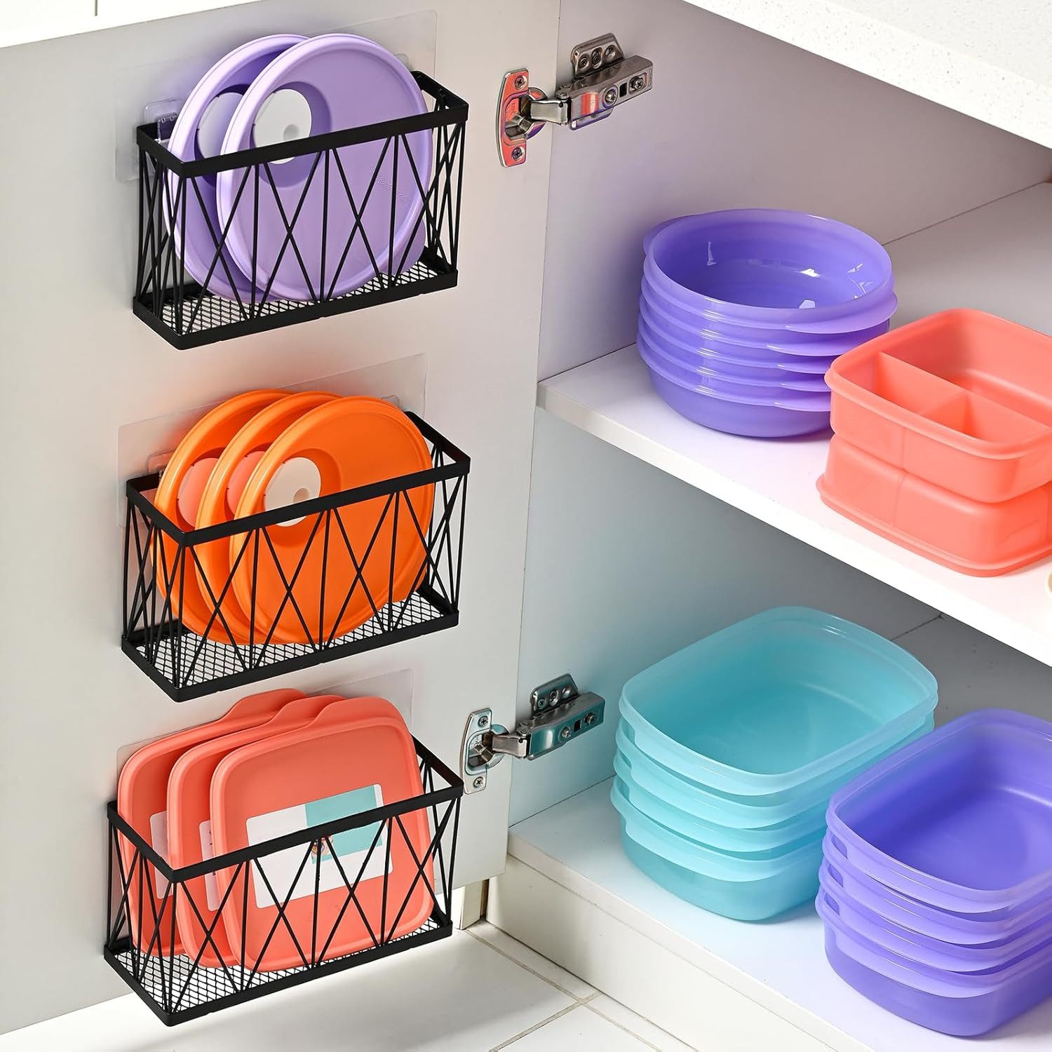 Refined Living Küchenorganizer-Set 3/6er-Set Klebe-Wandregale für Schranktü günstig online kaufen