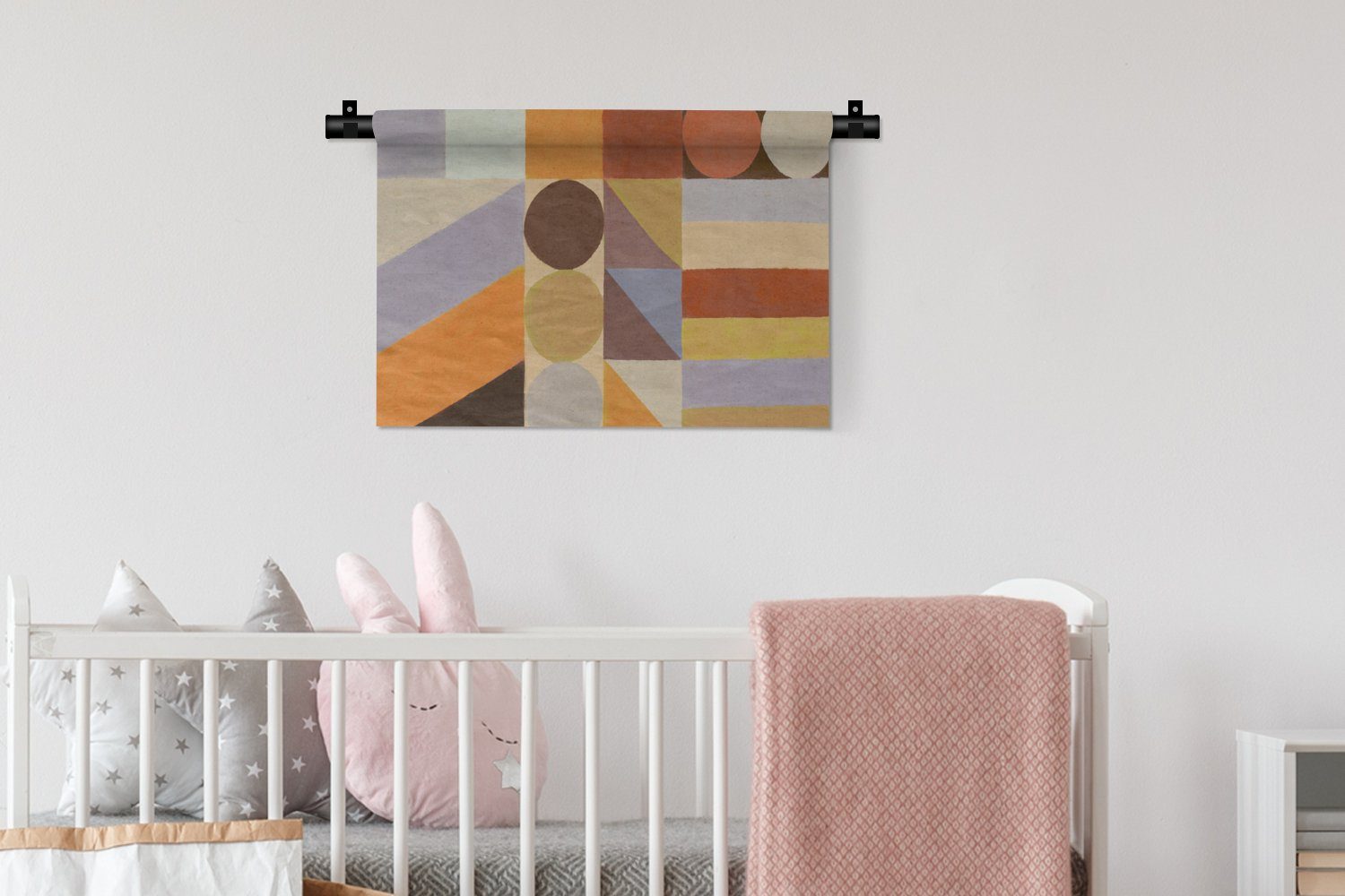 Schlafzimmer, - Kinderzimmer - - Formen Pastell, Kleid, für Wanddeko MuchoWow Geometrie Wandbehang, Farben Wohnzimmer, Wanddekoobjekt