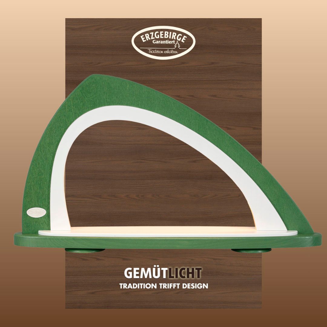 Weigla LED Schwibbogen Weihnachtsdeko, Made in Germany (1-tlg), Leerbogen zum Selbstbestücken, asymmetrisch