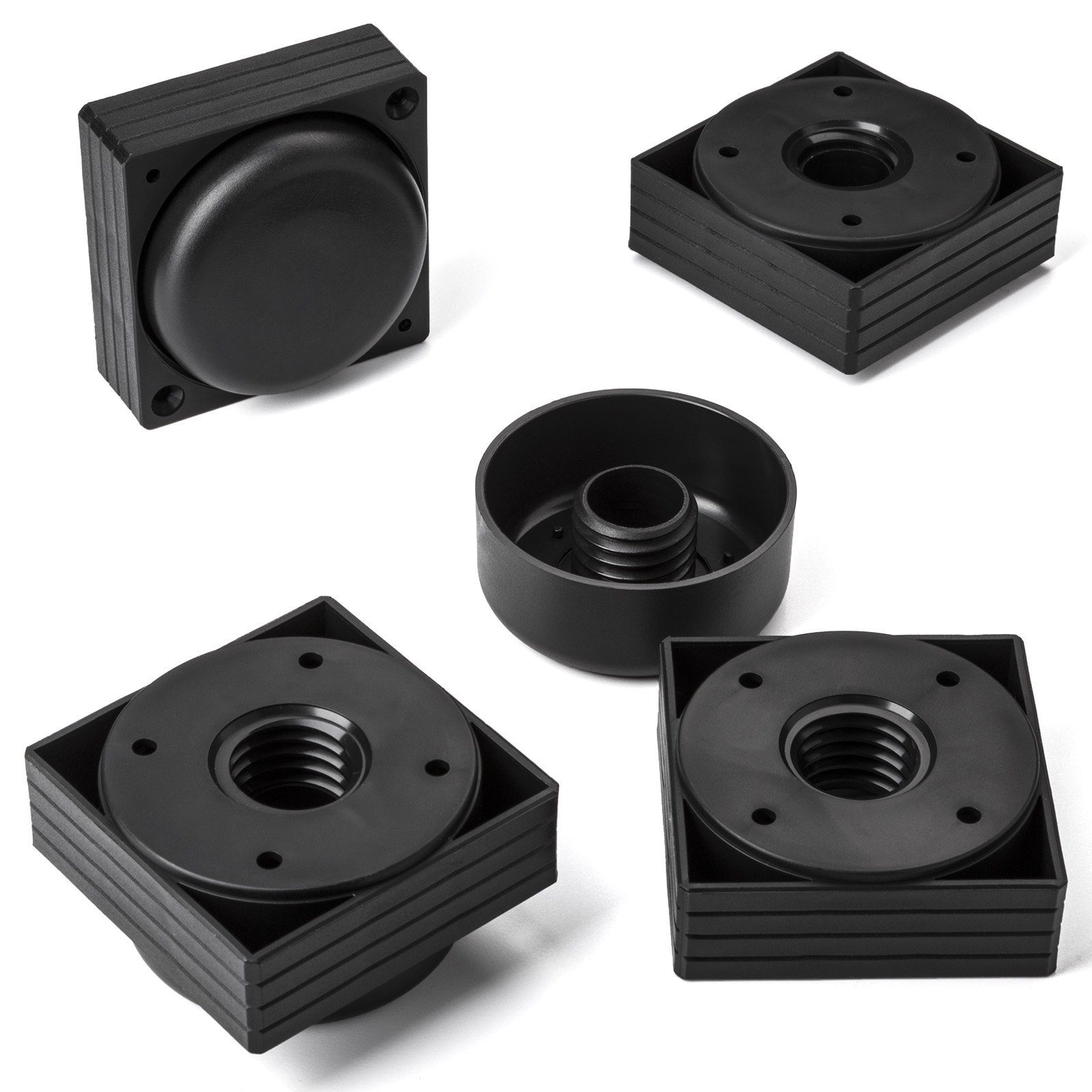 SO-TECH® Möbelfuß Sofafüße HOTEL - schwarz - mit Bodengleitern, (8-St), 8er günstig online kaufen