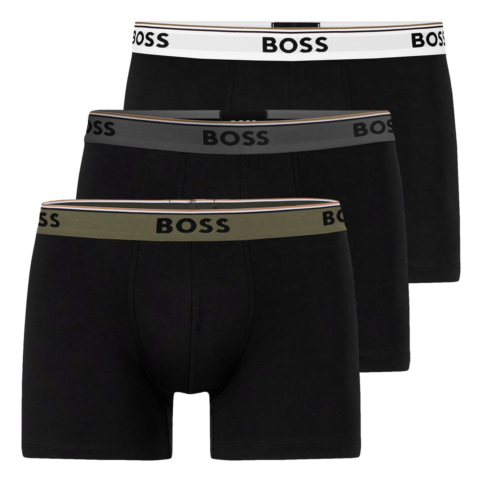 BOSS Trunk 3er Pack Trunk Power (3-St) mit eingesticktem Markenschriftzug am Bund