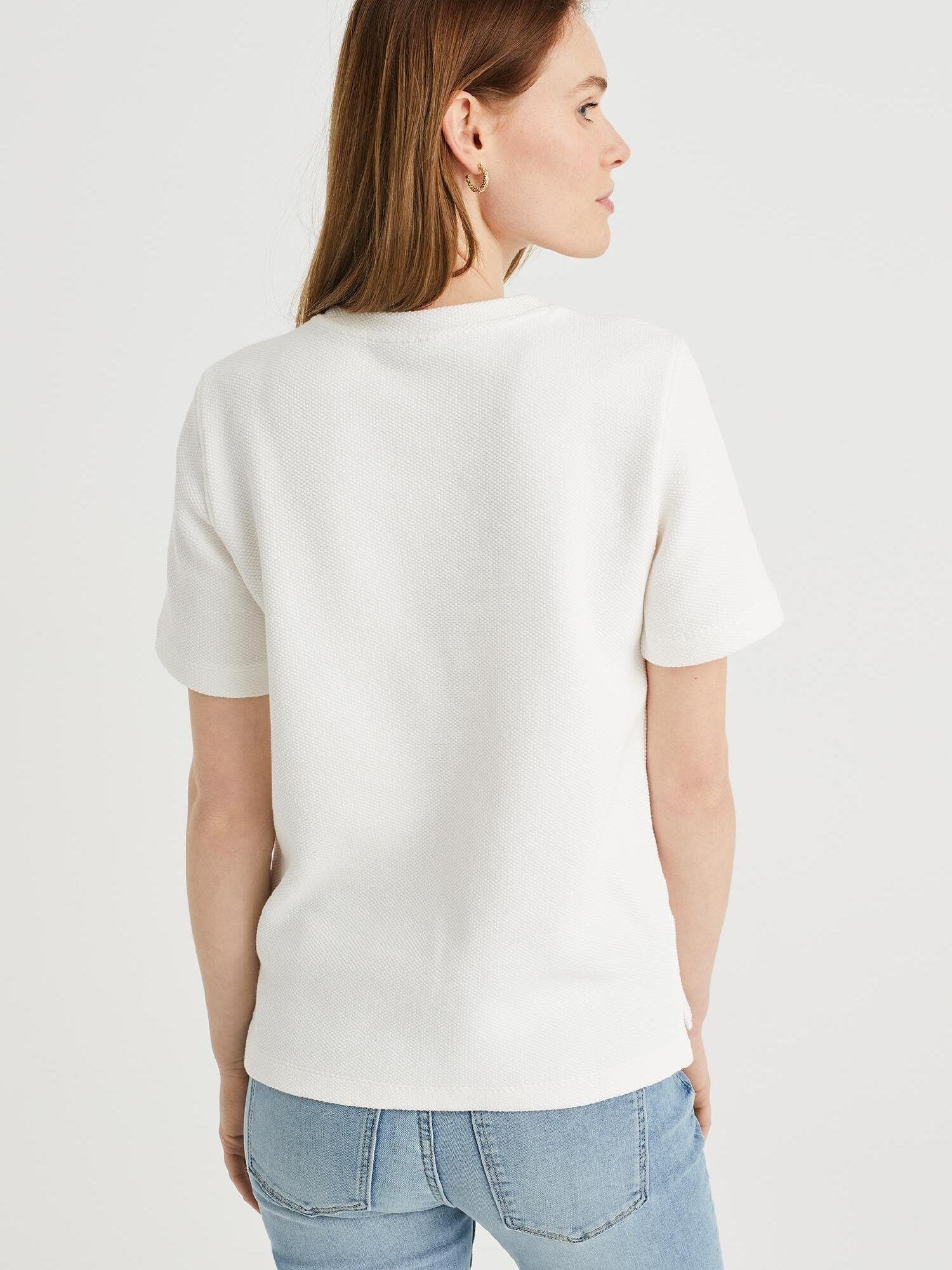 WE Fashion Sweatshirt (1-tlg) Weiß