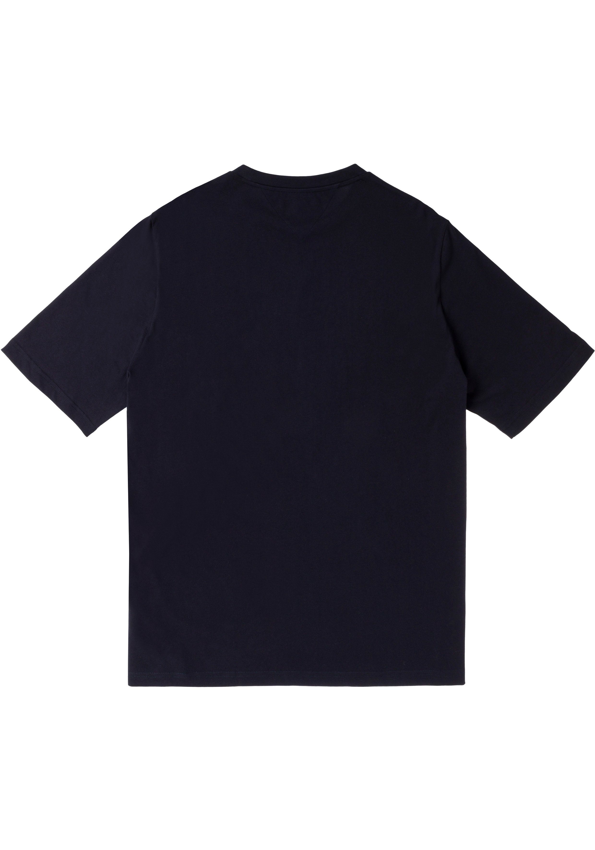 blau Hilfiger der Big auf & Tall Tommy LOGO mit T-Shirt TEE-B BT-TOMMY Logoschriftzug Hilfiger Brust Tommy