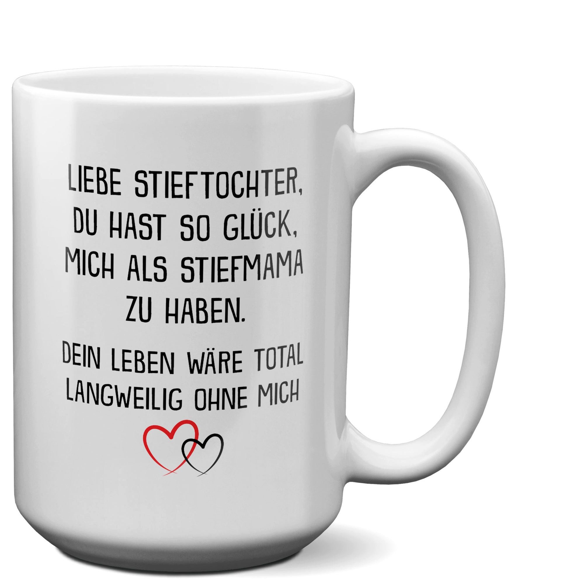 22Feels Tasse Stieftochter Geschenk v. Stiefmama Bonus Tochter Tasse Geburtstag Weih, Keramik, XL, Made In Germany, Spülmaschinenfest