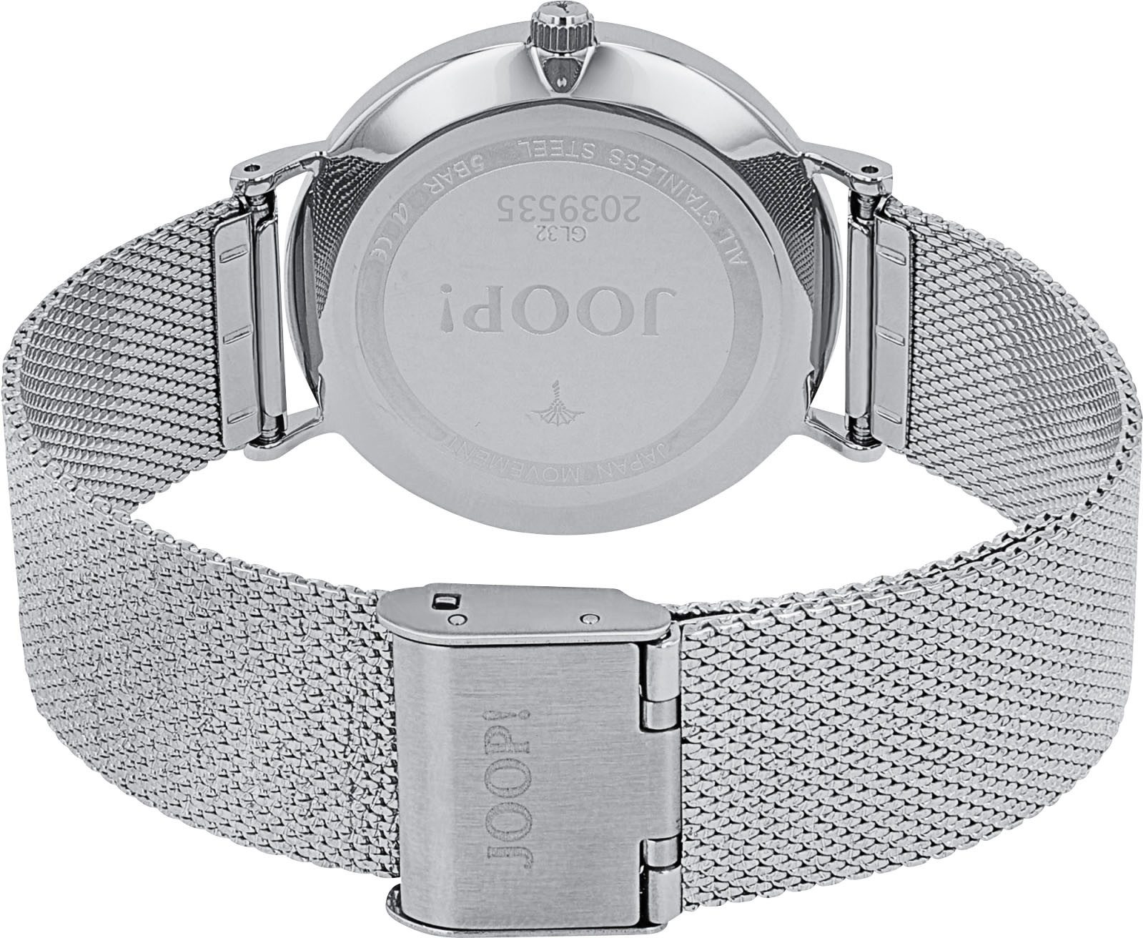 JOOP! Quarzuhr 2039535, Armbanduhr, Damenuhr, Edelstahlarmband, analog, Diamant