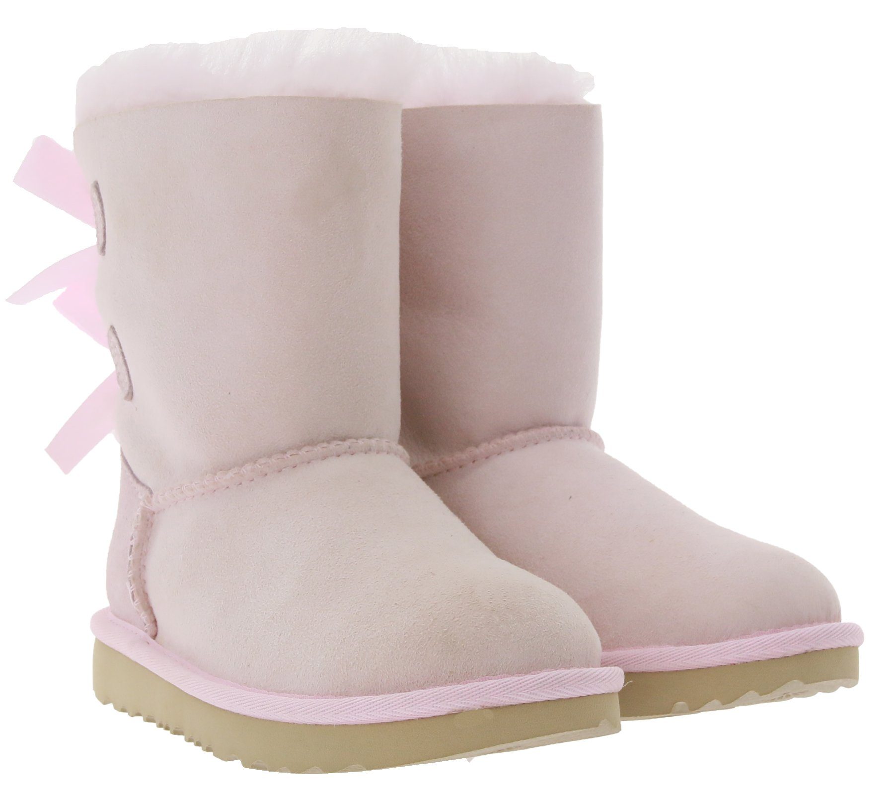 UGG »UGG Australia Bailey Bow II Kinder Echtleder-Stiefel bequeme Boots mit  Lammfell-Fütterung Winter-Schuhe Rosa« Stiefel online kaufen | OTTO