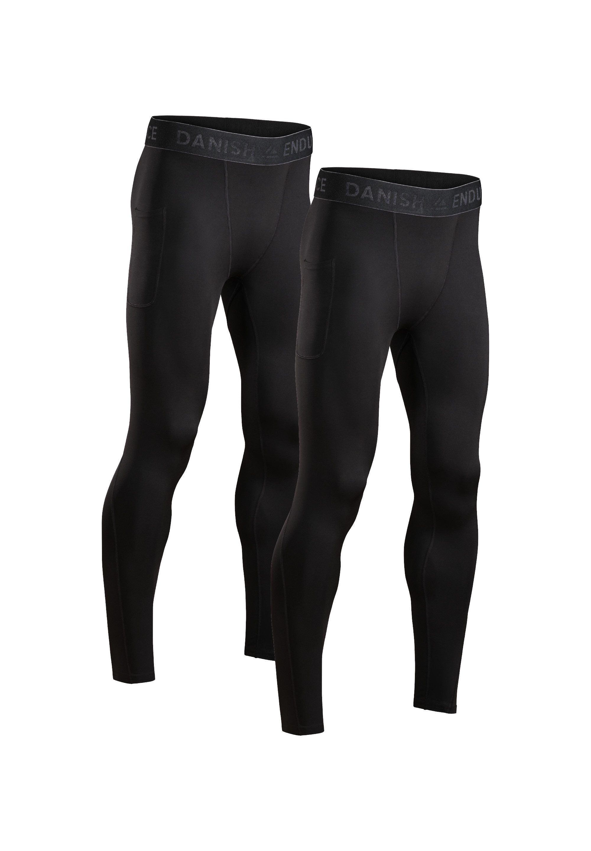 DANISH ENDURANCE Leggings Compression (2er-Pack) Lange Laufhose mit Taschen günstig online kaufen