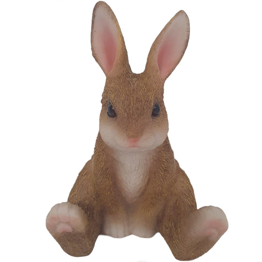 Figurendiscounter Osterhase Dekofigur Hase sitzend 10 x 7 x 7 cm braun weiß