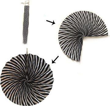 HIBNOPN Pompon 19 Stück Seidenpapier Pompoms, Papier Fans Fächer und Wabenbälle Kit