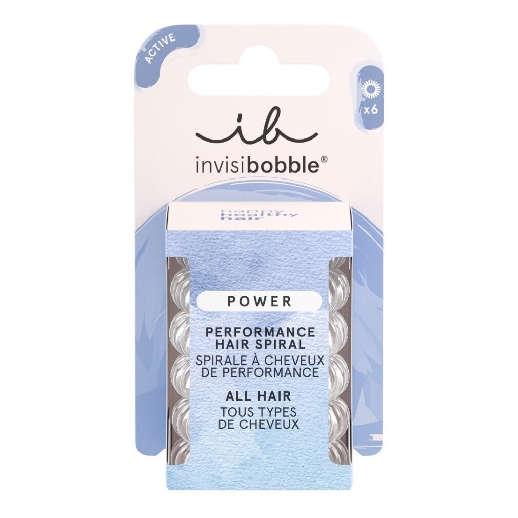invisibobble Haarklemme Haarband Power Crystal Clear 6 Stück