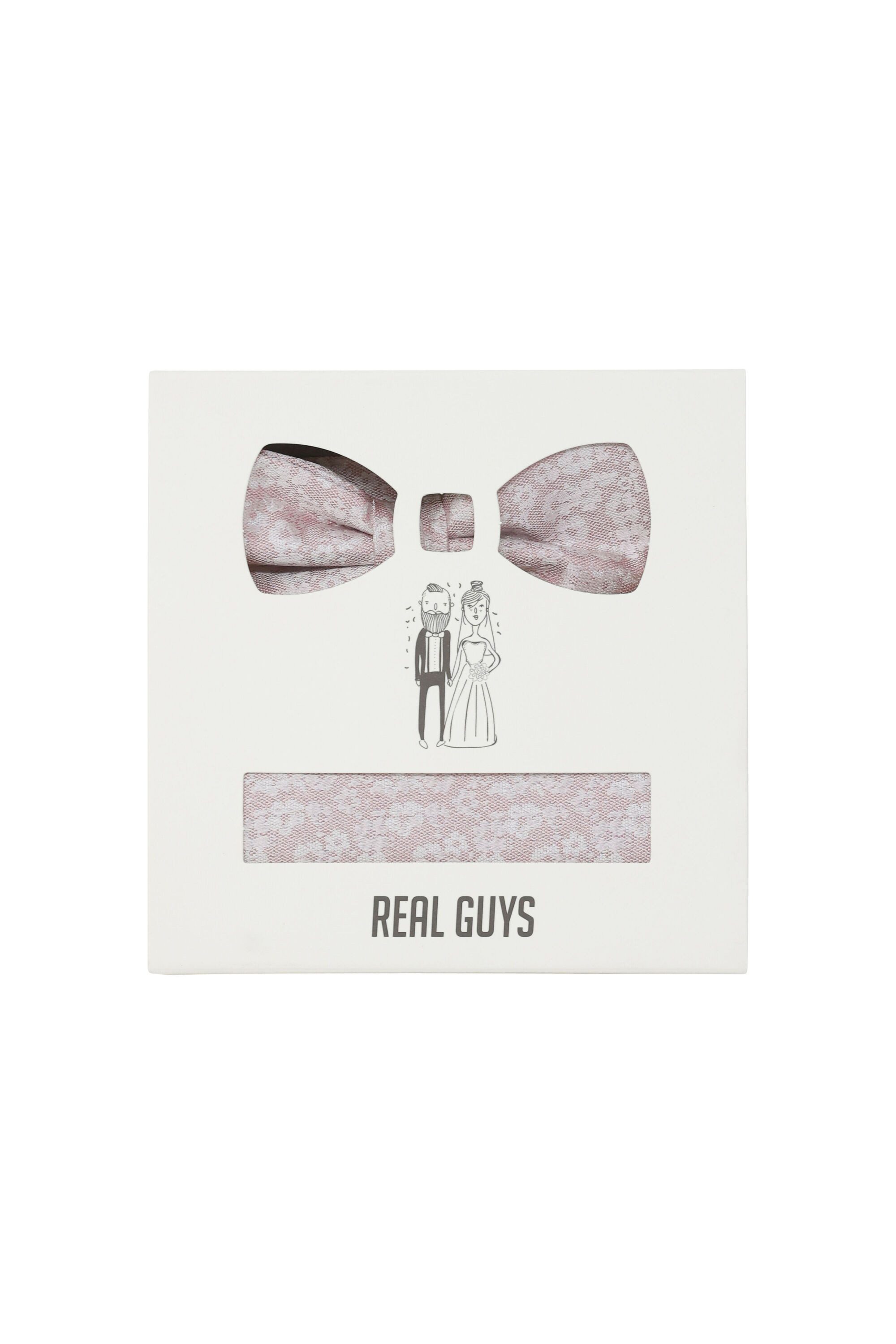 REAL GUYS by J.PLOENES Fliege (2-St) Set mit Einstecktuch aus Seide, mit tonigem Blumendesign