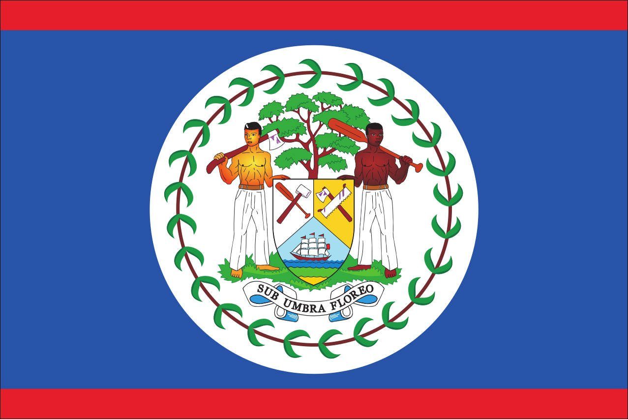 flaggenmeer Flagge Belize Flagge 110 g/m² Querformat