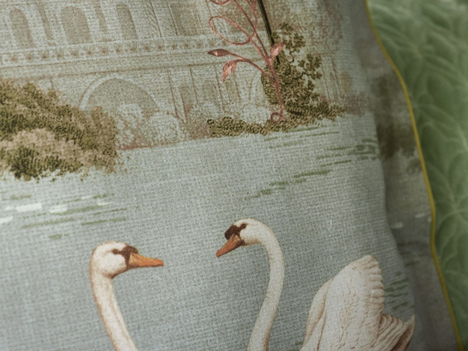 PiP Studio Dekokissen Darjeeling Days Kissen quadratisch grün 45x45cm (1Stück)