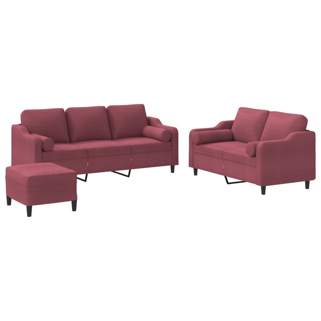 vidaXL Sofa 3-tlg. Sofagarnitur mit Kissen günstig online kaufen