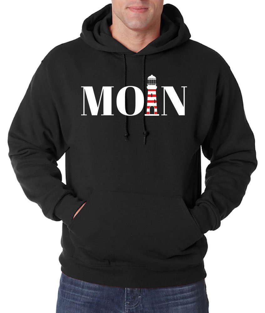 Kapuzenpullover Moin Leuchtturm Herren Hoodie Pullover