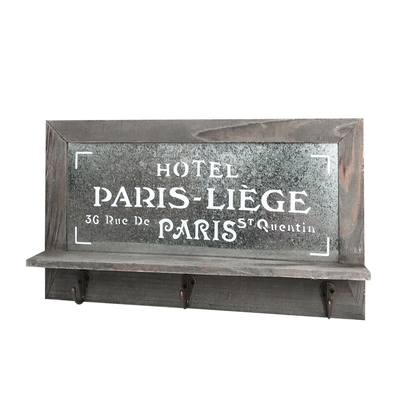 Wellgro Schlüsselbrett Nostalgisches Holz Schlüsselbrett PARIS günstig online kaufen
