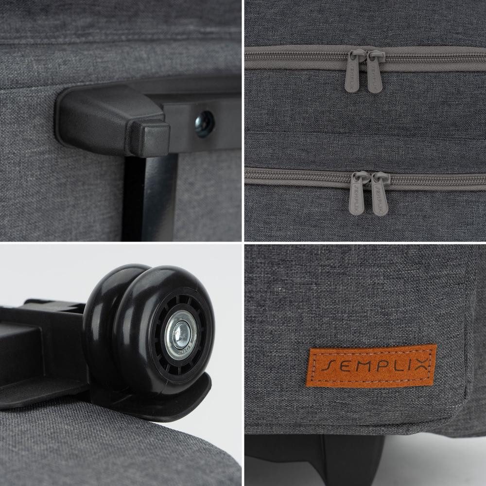 Semplix Nähmaschinen-Trolley - TransportkofferAufbewahrungstasche mit Rollen