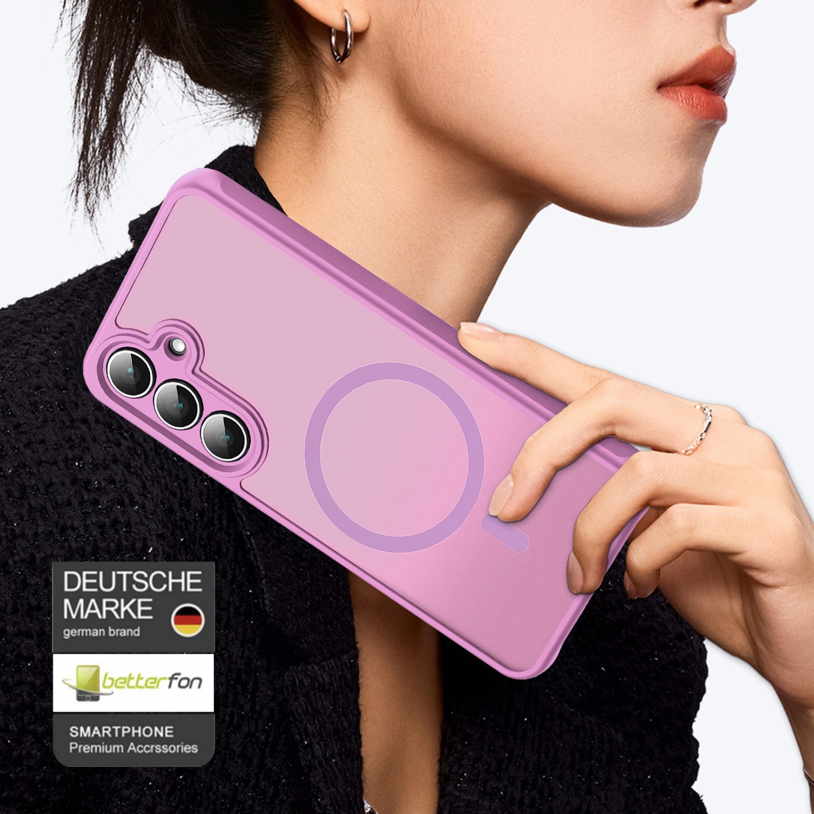 betterfon Handyhülle für Samsung Galaxy Serie Schutzhülle Magnet Case Hülle magnetisch, Magnetisches Laden, mattes Design, kratzfest & stoßfest verarbeitet