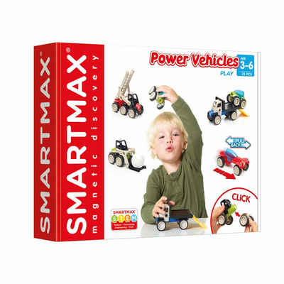 Smart Games Magnetspielbausteine SmartMax Power Vehicles Mix, (25 St)