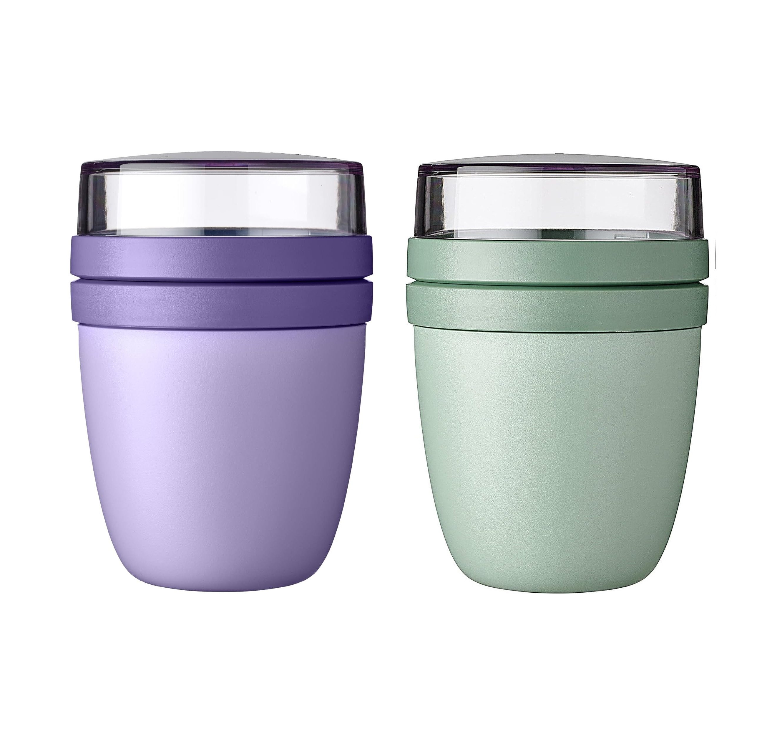 Mepal Lunchbox Lunchpot Ellipse Mixed Mini 300 ml + 120 ml für Joghurt & Müsli, Geeignet für Gefrierschrank, Mikrowelle & Spülmaschine