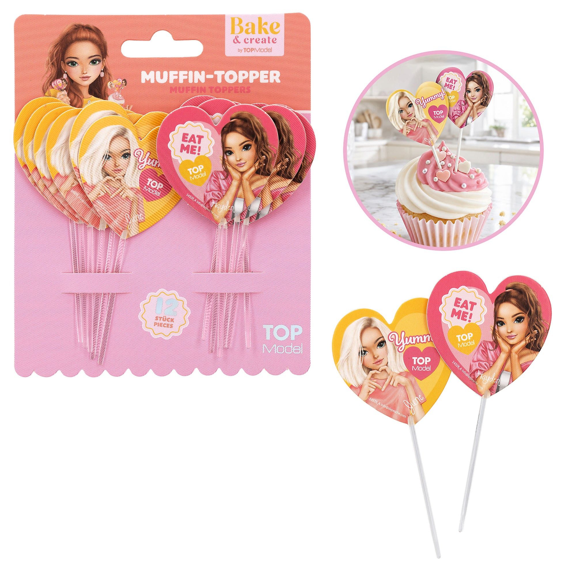 Depesche Spiel TOPModel Muffin Topper 12 St. – 1 von 2 Designs zuf. ausgewählt