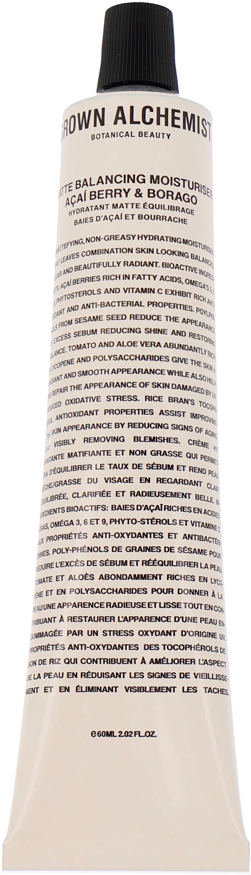 GROWN ALCHEMIST Feuchtigkeitscreme Matte Balancing Moisturiser, Açai-Berry, Borago | Tagescremes