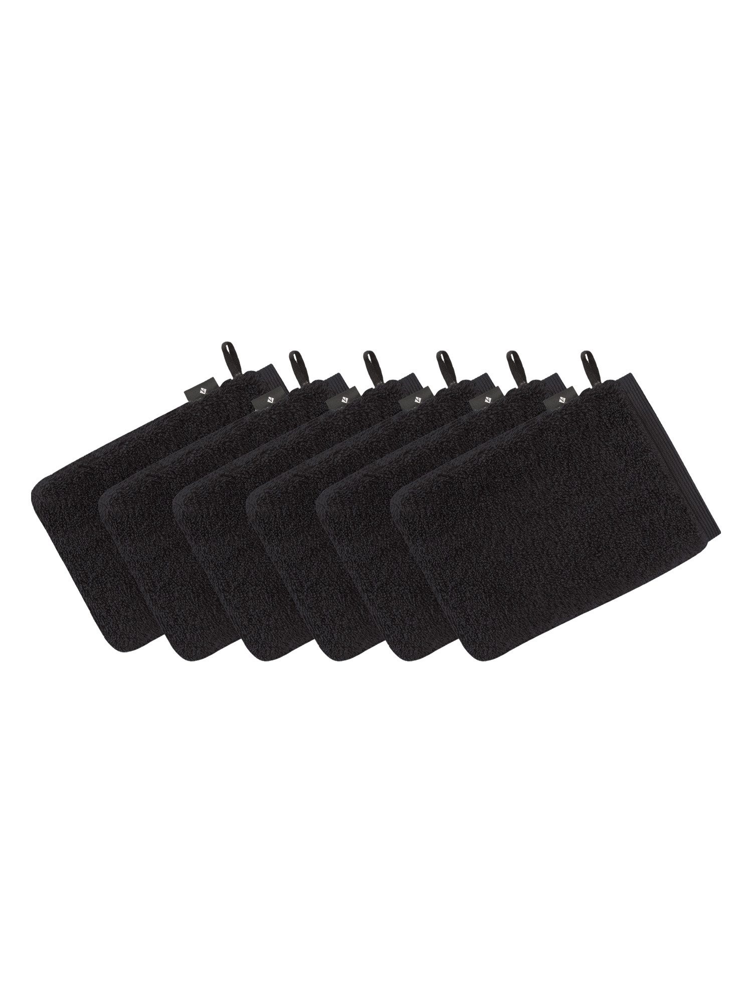 Vossen Waschhandschuh 6er Pack Waschhandschuh 22 x 16 cm High Line, Webfrottier (Spar-Set, 6-St), angenehm sanft zur Haut