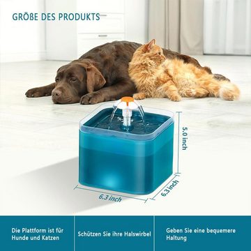 Gontence Trinkbrunnen 2L Hund LED Trinkautomat, Katzen Wasserspender leise