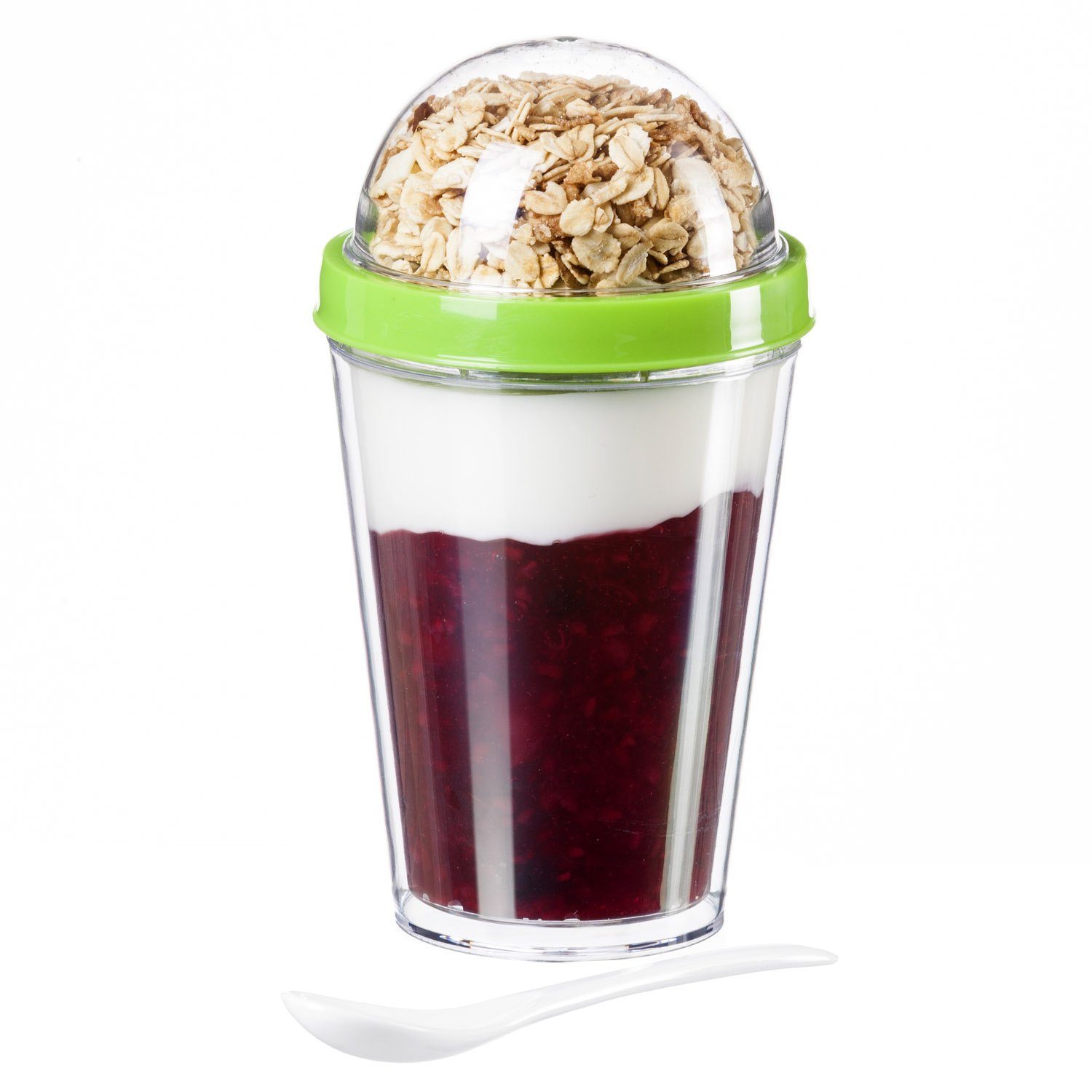 Goods+Gadgets Becher GOODS+GADGETS Müsli To Go Behälter - Doppelwandiger Joghurtbecher, Müslibecher Müslischale