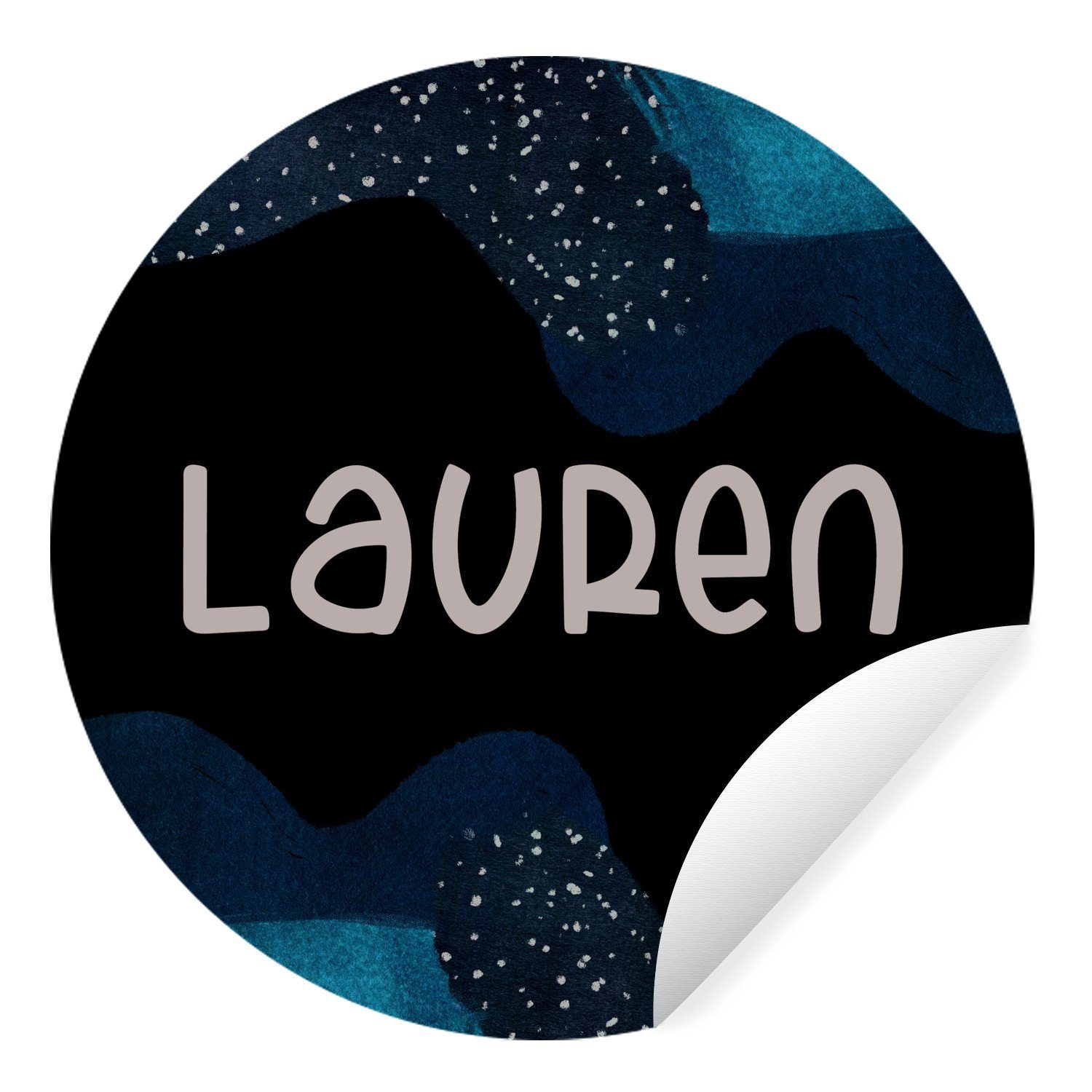 MuchoWow Wandsticker Lauren - Pastell - Mädchen (1 St), Tapetenkreis für Kinderzimmer, Tapetenaufkleber, Rund, Wohnzimmer