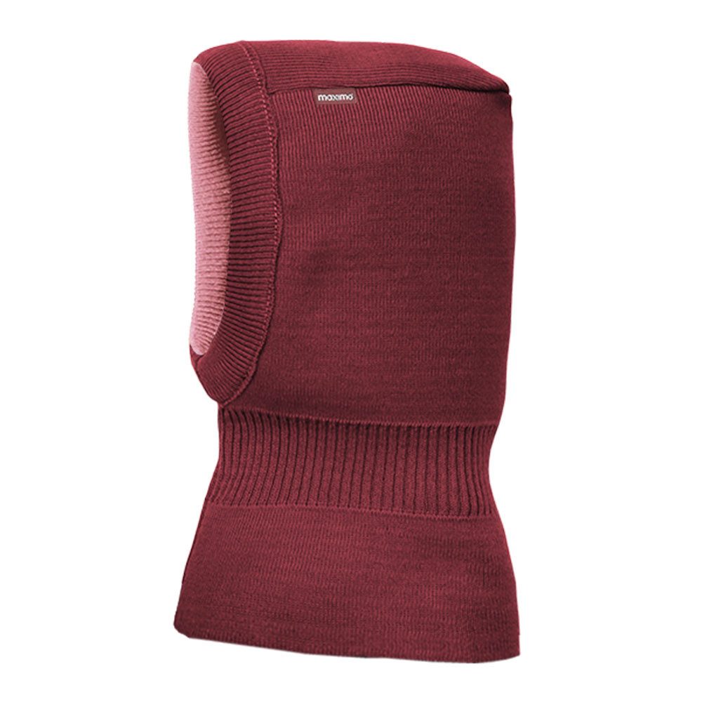 MAXIMO Wendemütze reine Merinowolle, reversible, doppelt gestrickt, Ausgenähtes Halsteil