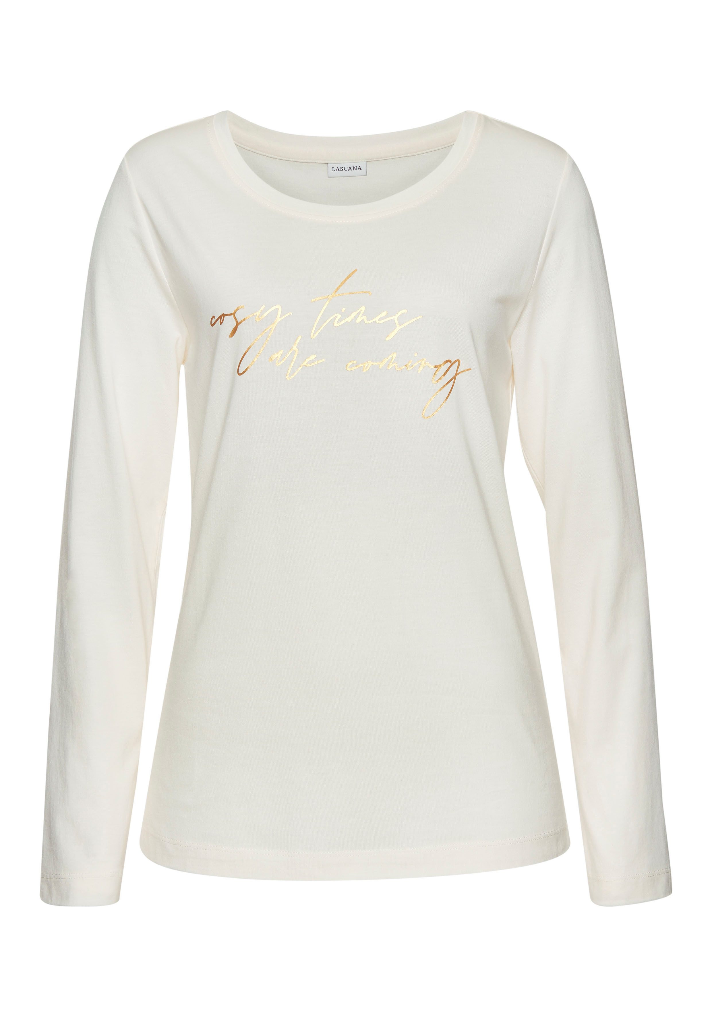 LASCANA Pyjamaoberteil mit Folienprint. € 24,99