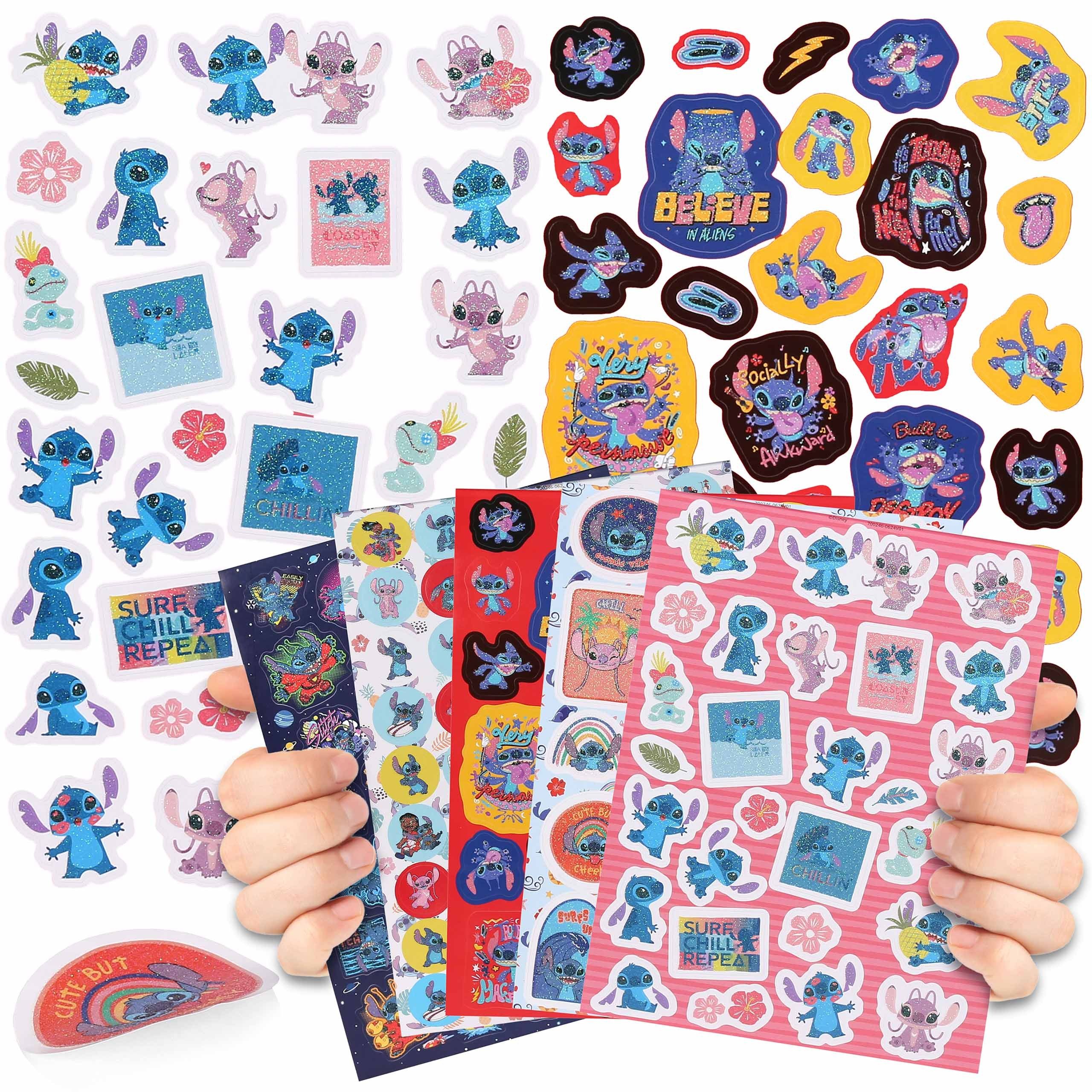Disney Stickerbuch Disney STITCH Sticker GLITZERNDE, großes SET Stickeralbum, bunte