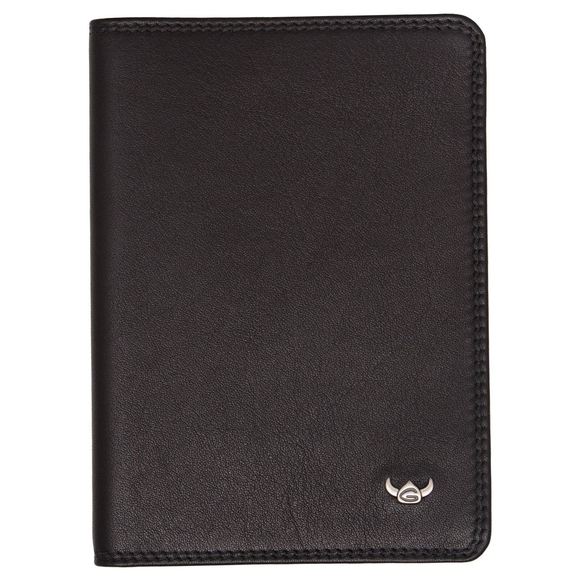 Golden Head Etui Polo, Leder schwarz