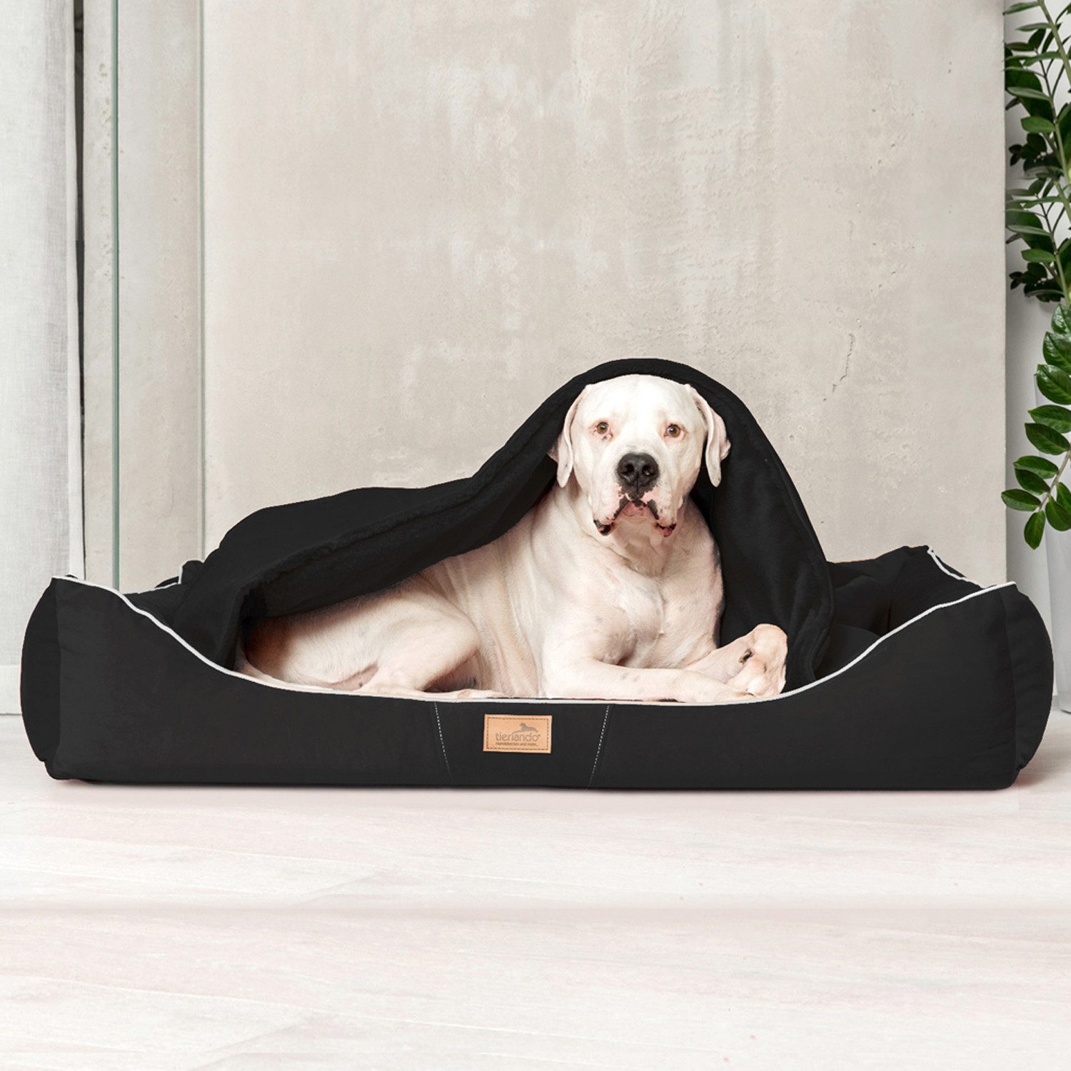 tierlando® Tierbett Orthopädisches Hundebett RUDOLPH inkl. Schonbezug mit Hundedecke, Inklusive Matratzenschoner mit integrierter Hundedecke