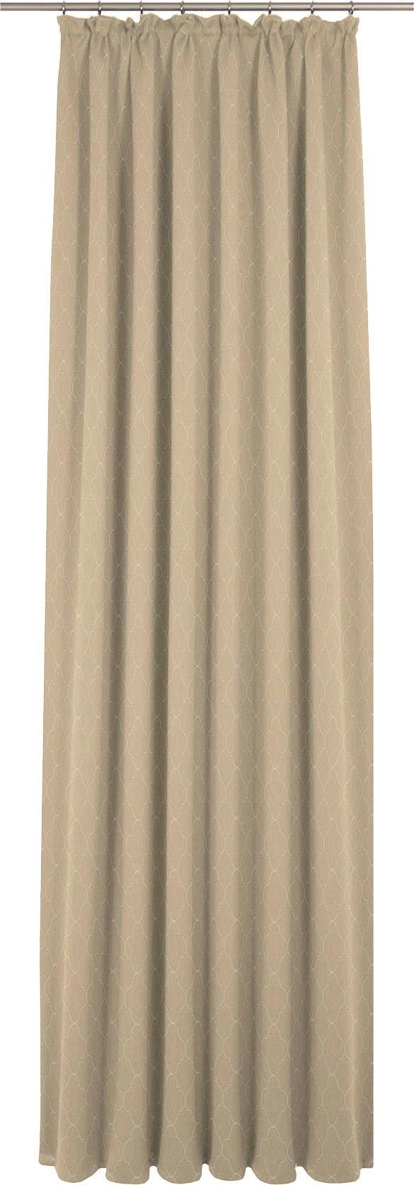 blickdicht, Indian Light, St), (1 Cortezada Vorhang Jacquard Adam, Kräuselband beige