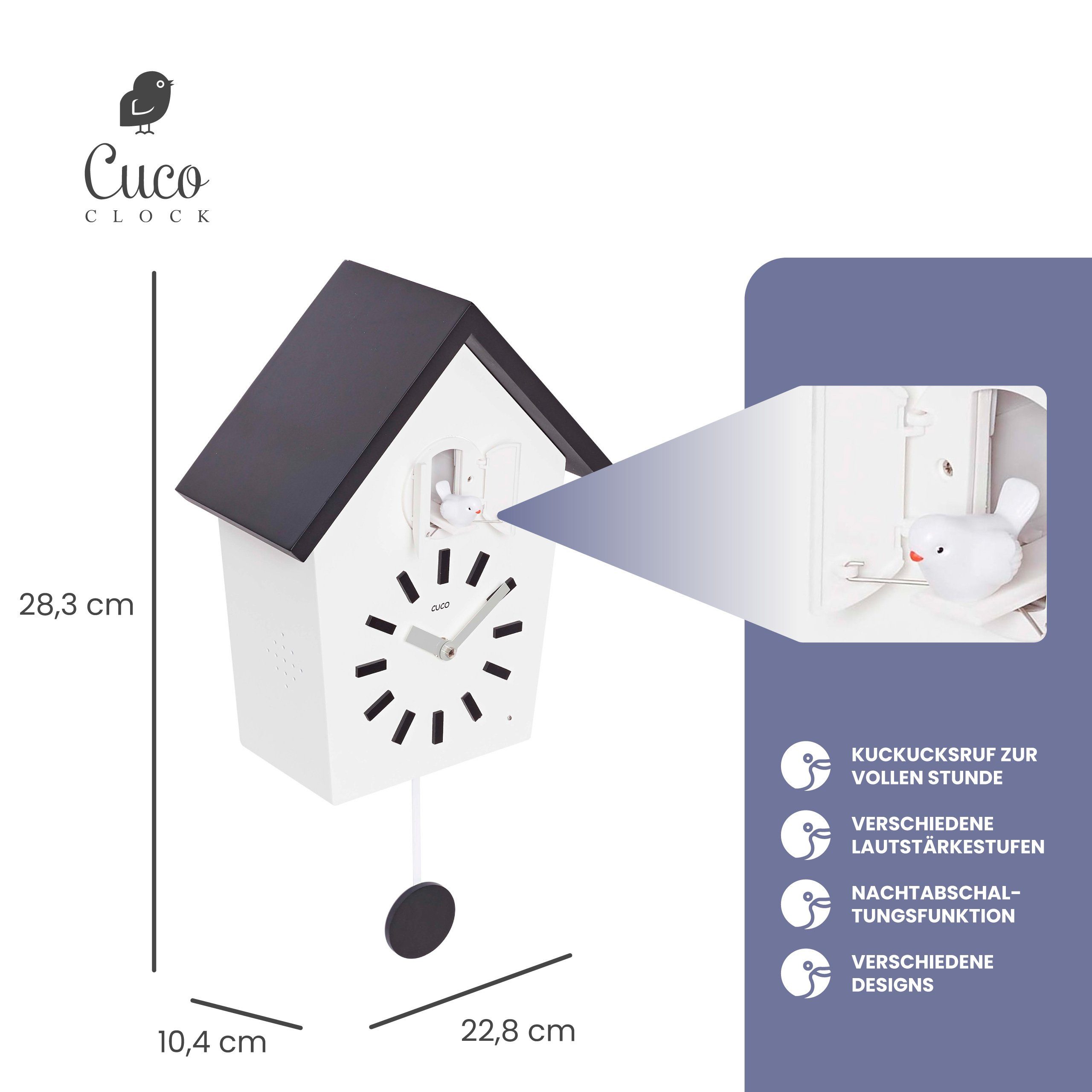 Cuco Clock Wanduhr Kuckucksuhr BAUERNHAUS, Pendeluhr günstig online kaufen