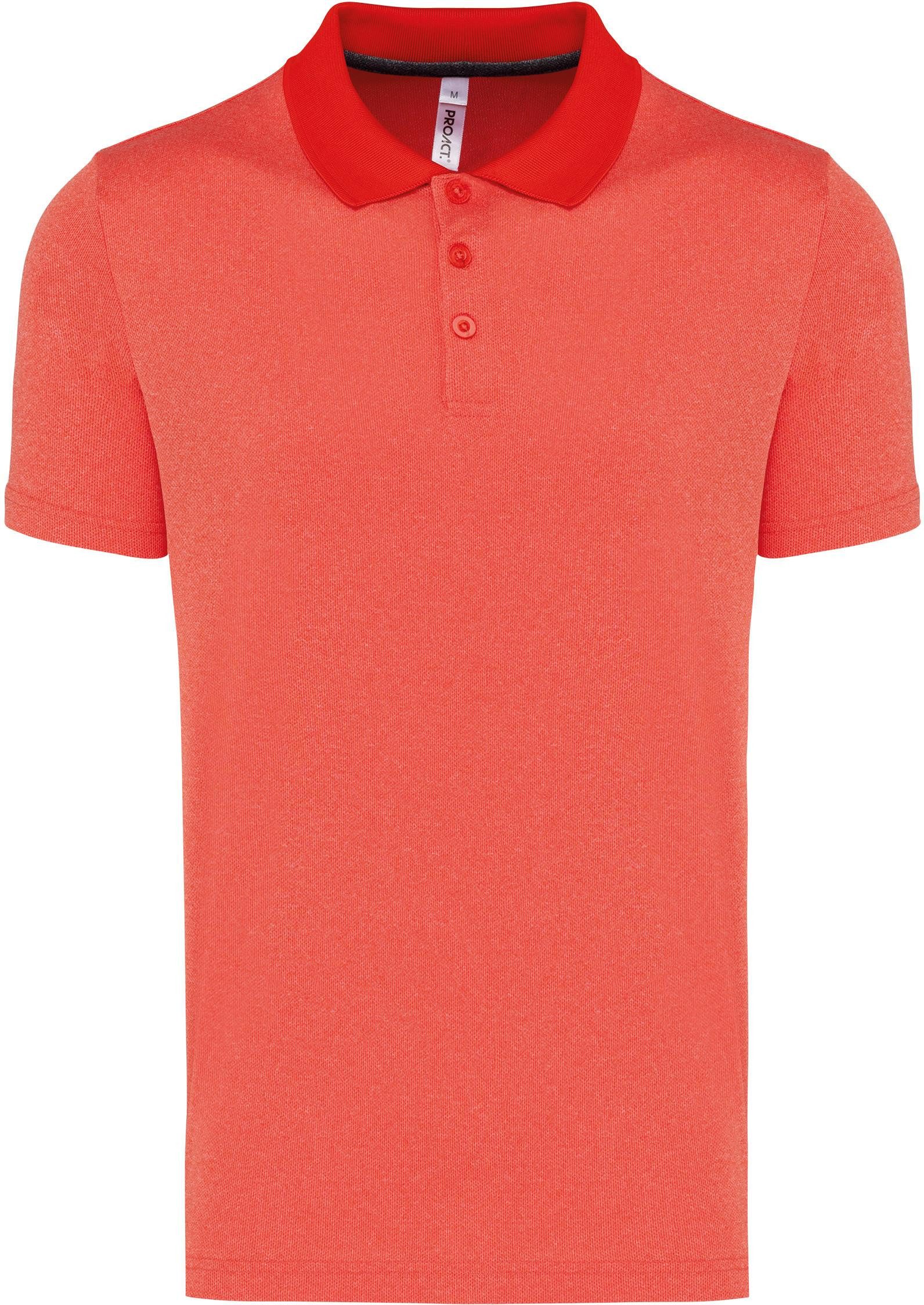 Poloshirt Meliertes Kurzarm-Polohemd Herren